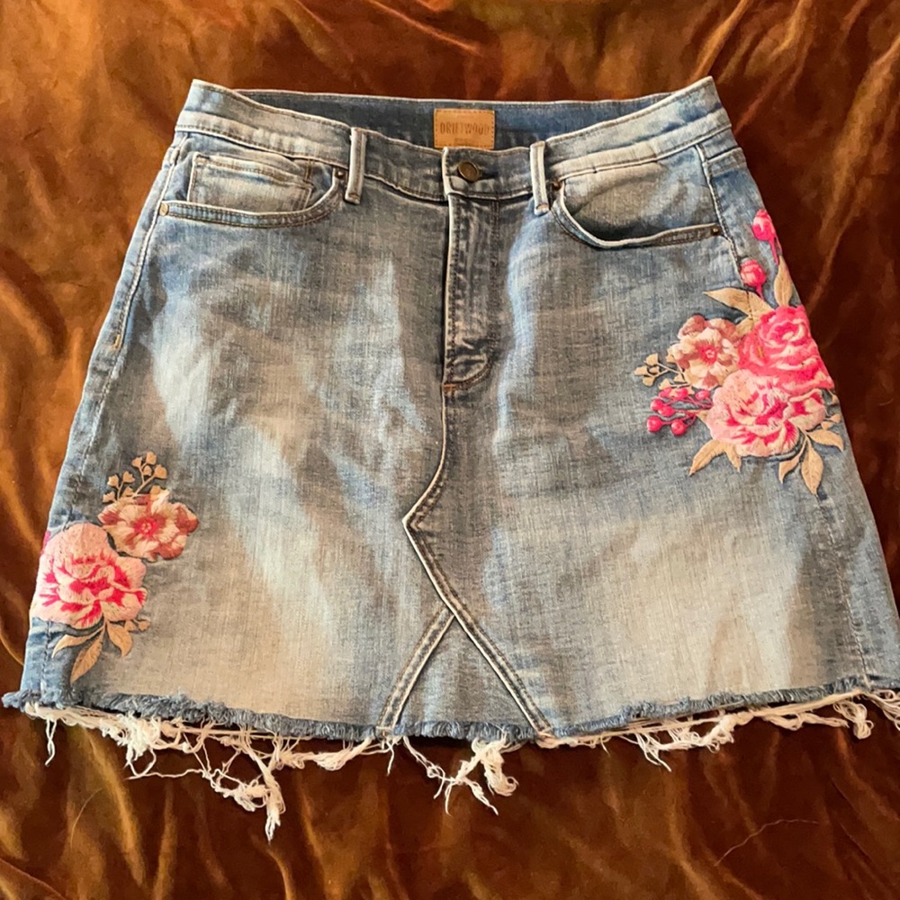 Driftwood denim skirt